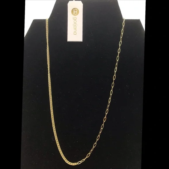 Gorjana 18K Gold Plated Dylan Link Dual Chain Necklace - Picture 3 of 7